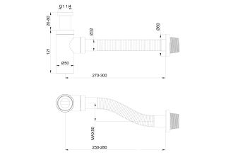 Сифон для раковины Wonzon & Woghand WW-88SS101-BG брашированное золото